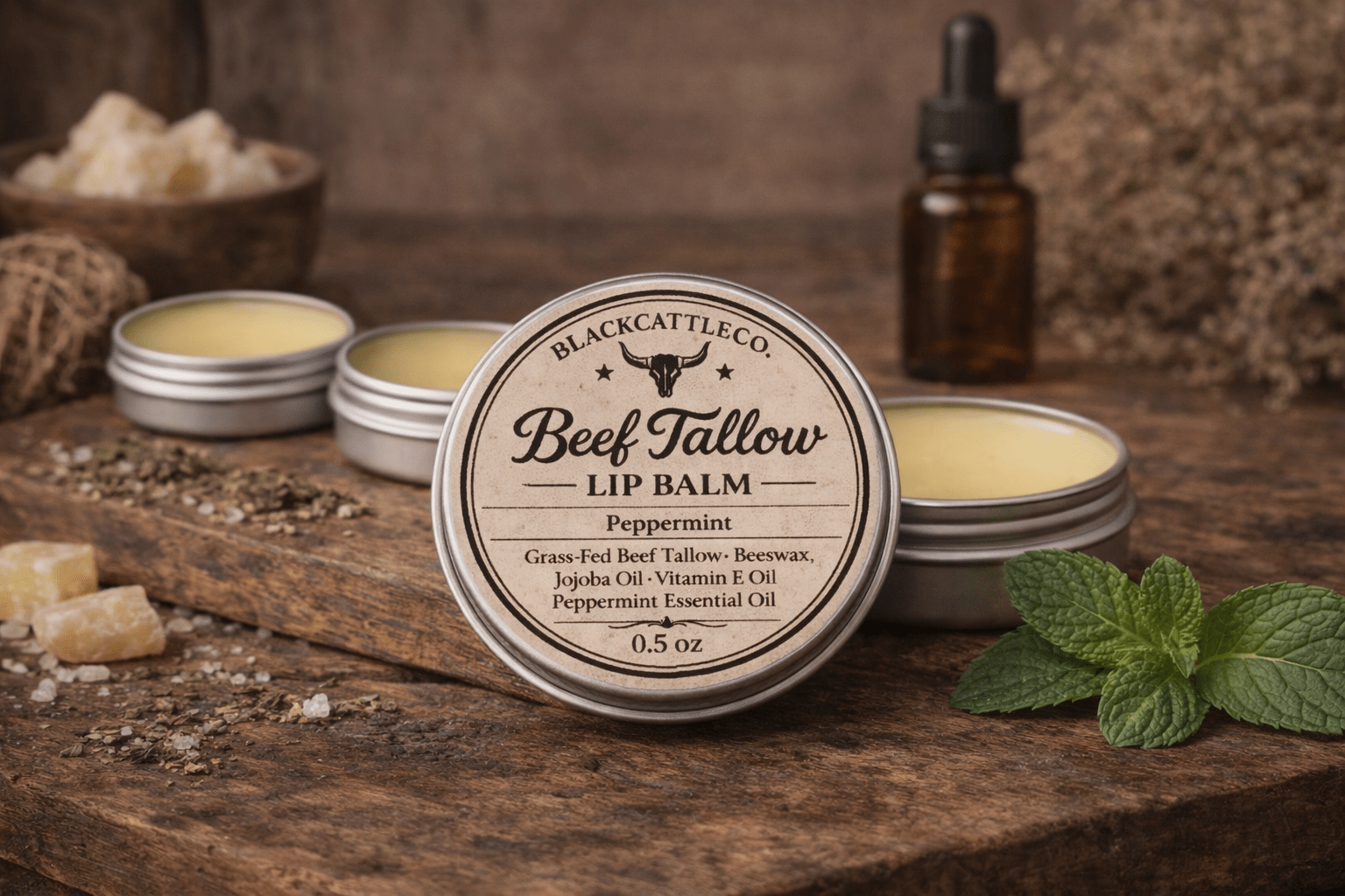 Handcrafted Beef Tallow Lip balm - $6 (2 for $10)