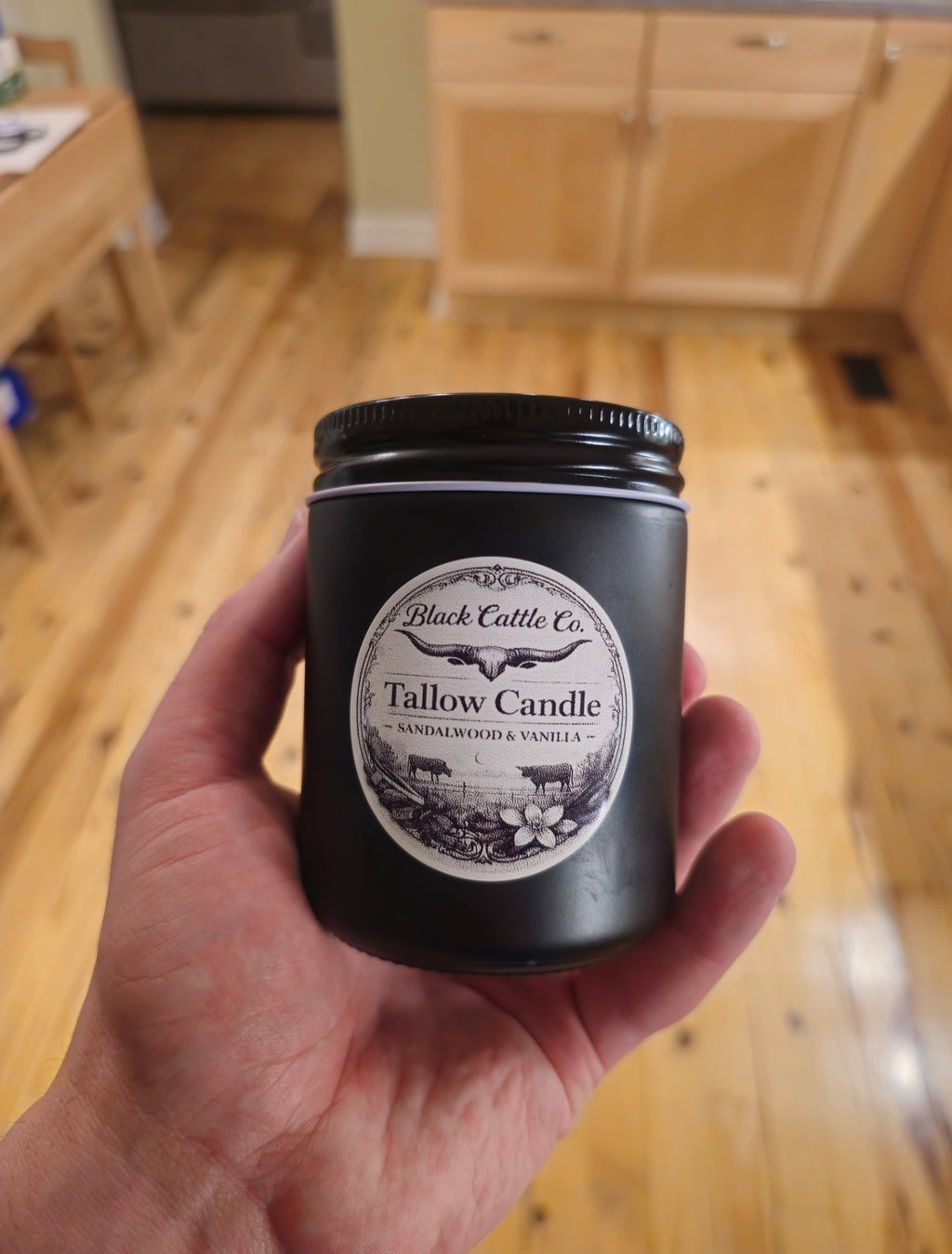 Handcrafted Tallow & beeswax candle-8oz